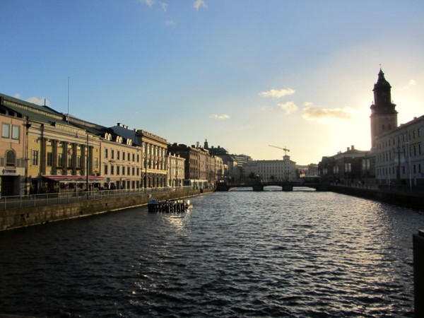 Das Zentrum vom Göteborg im Abendlicht