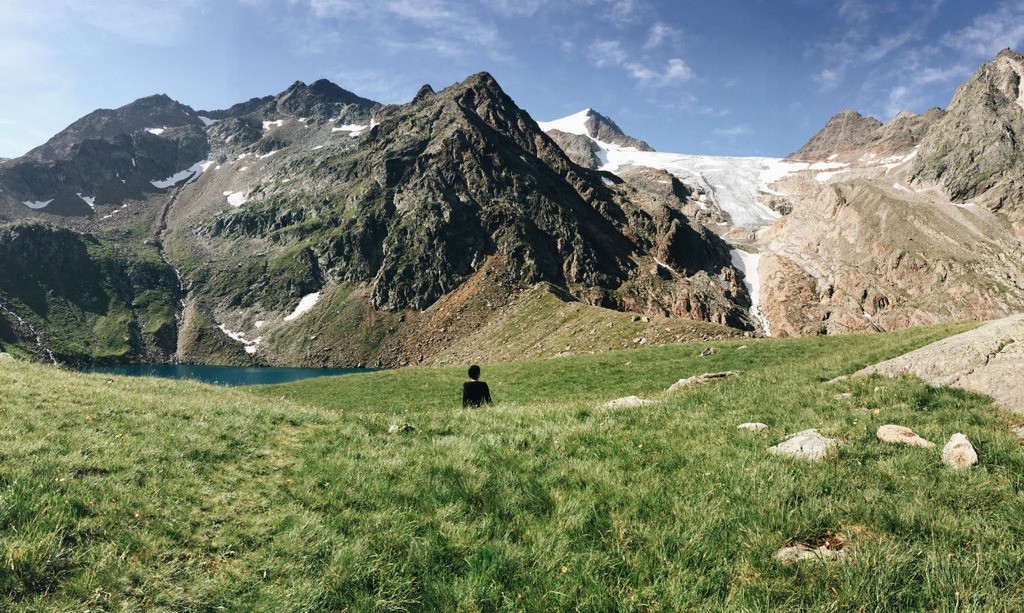 Stubaier Hoehenweg wandern Gruenauer See