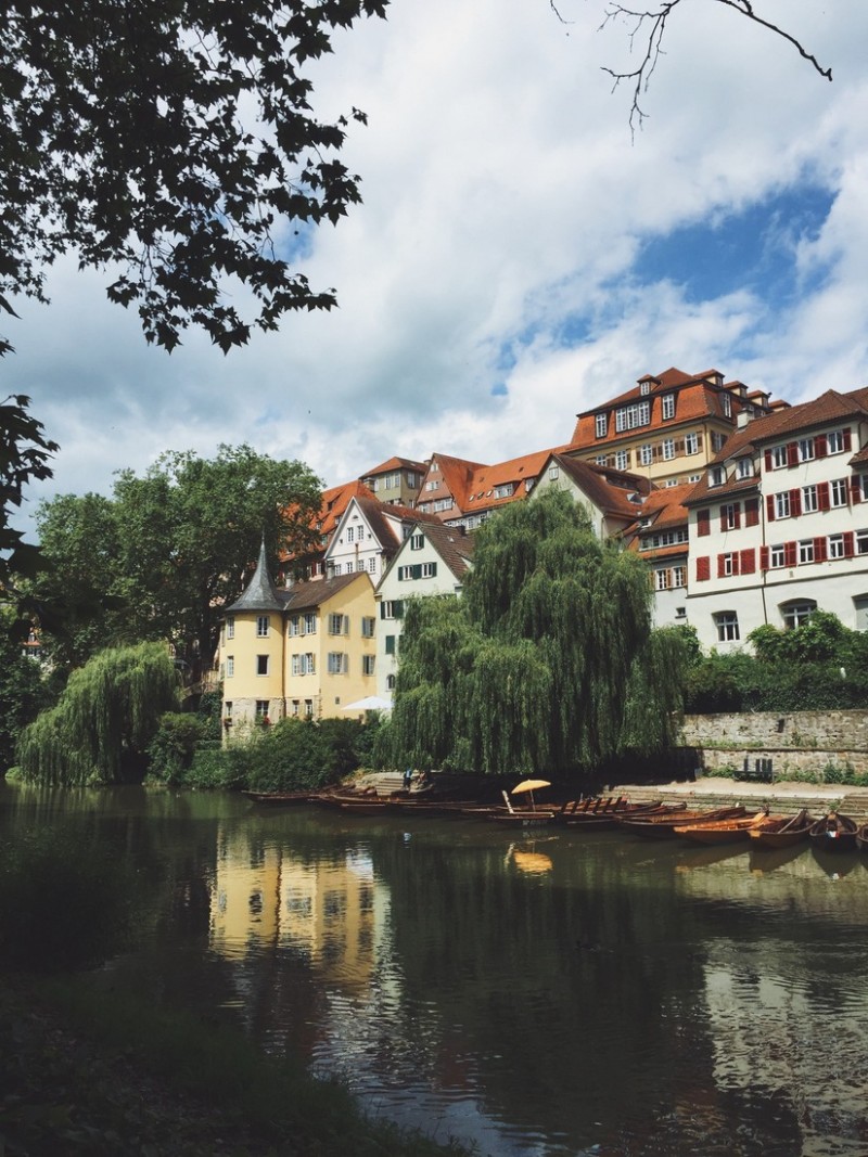 Tübingen Altstadt Blick vom Neckar